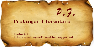 Pratinger Florentina névjegykártya
